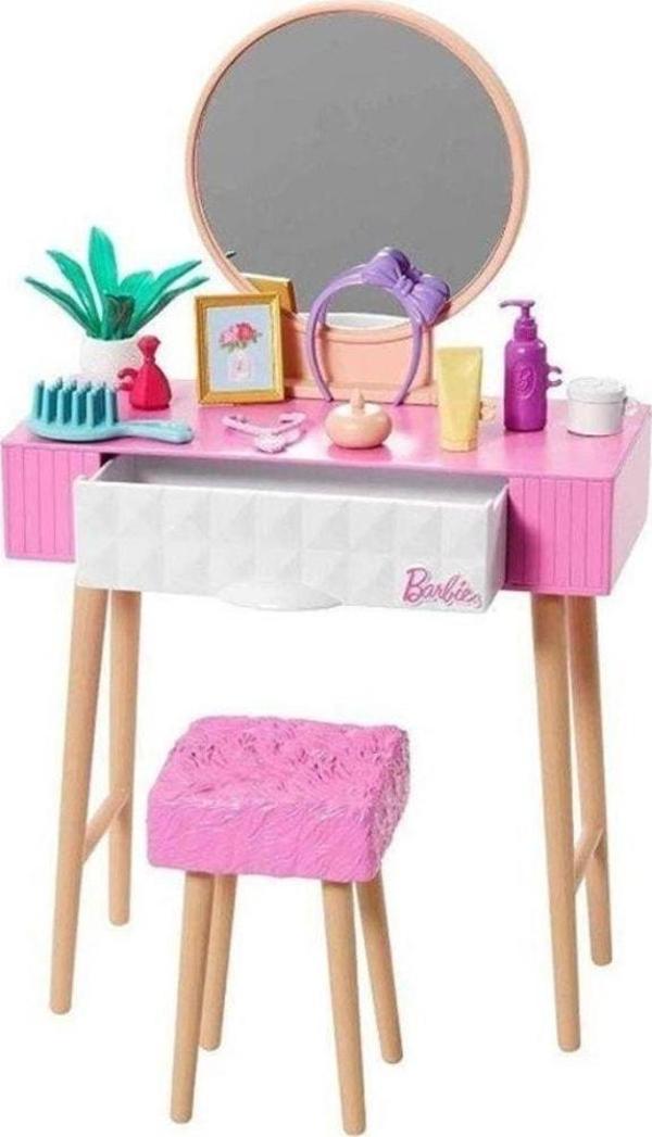 Barbie Ev Dekorasyonu Makyaj Masası Hjv32 Hjv35 Lisanslı Ürün - Image 1