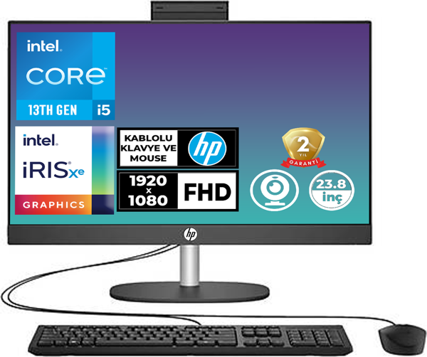 HP ProOne 240 G10 i5-1334U 32GB 512GB SSD 23.8" FHD W11P All In One PC B6JD5ES 018 - Image 1