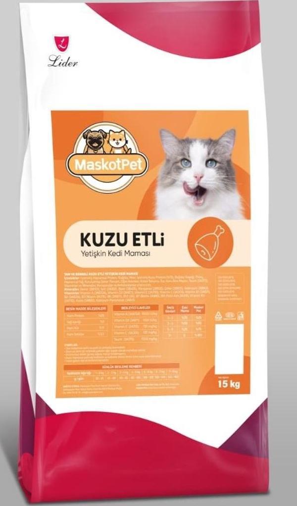 Maskot Kuzu Etli Kedi Maması 15 kg - Image 1