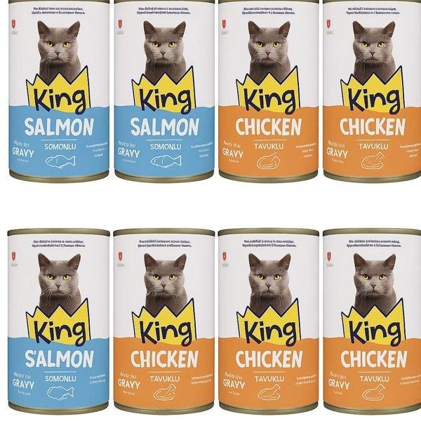 KİNG KEDİ KONSERVE 400 GR 12 ADET KARIŞIK - Image 1