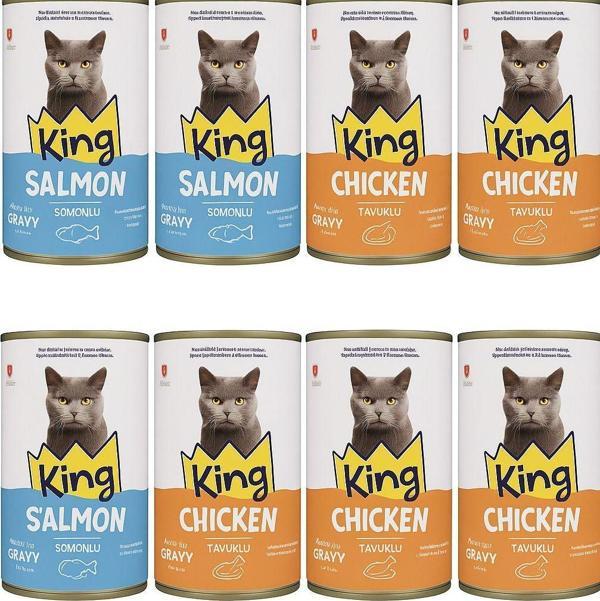 KİNG KEDİ KONSERVE 400 GR 12 ADET KARIŞIK - Image 1