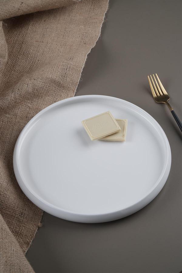 Acar Bianco Perla Porselen Yuvarlak Tabak - 26 cm - Image 1