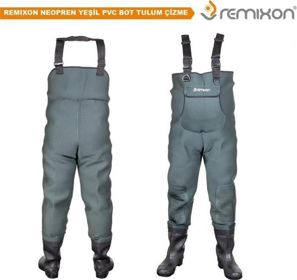 Remixon Neopren PVC Bot Tulum Çizme YEŞİL-41 - Image 1