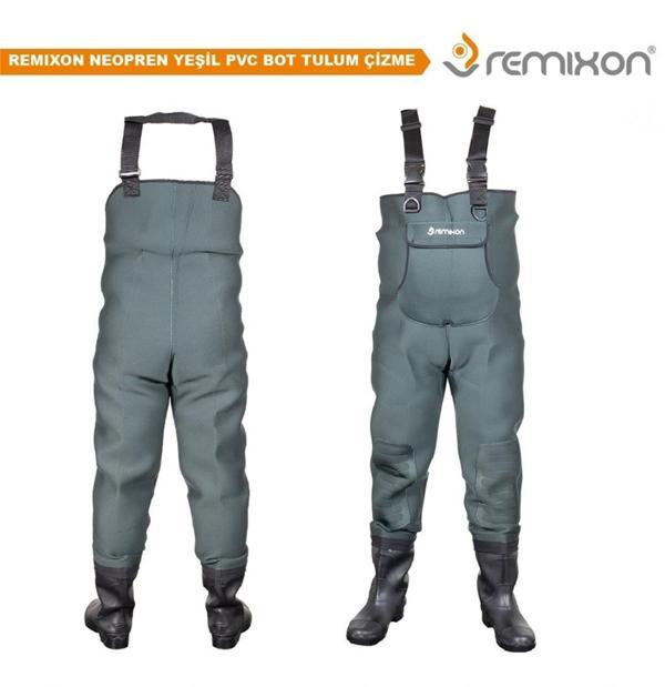 Remixon Neopren PVC Bot Tulum Çizme YEŞİL-43 - Image 1