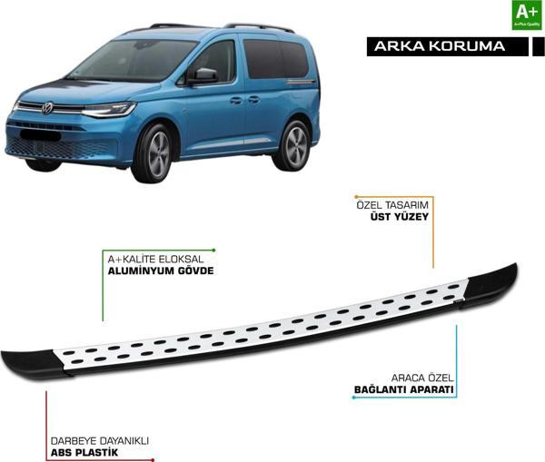 VW Caddy 4 TrimLine Gri Arka Koruma 2020 2021 2022 2023 2024 2025 2026 2027 - Image 1