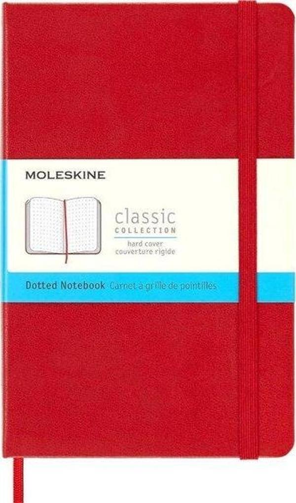 Moleskine Notebook Med Dot Scarlet Red Hard - Image 1