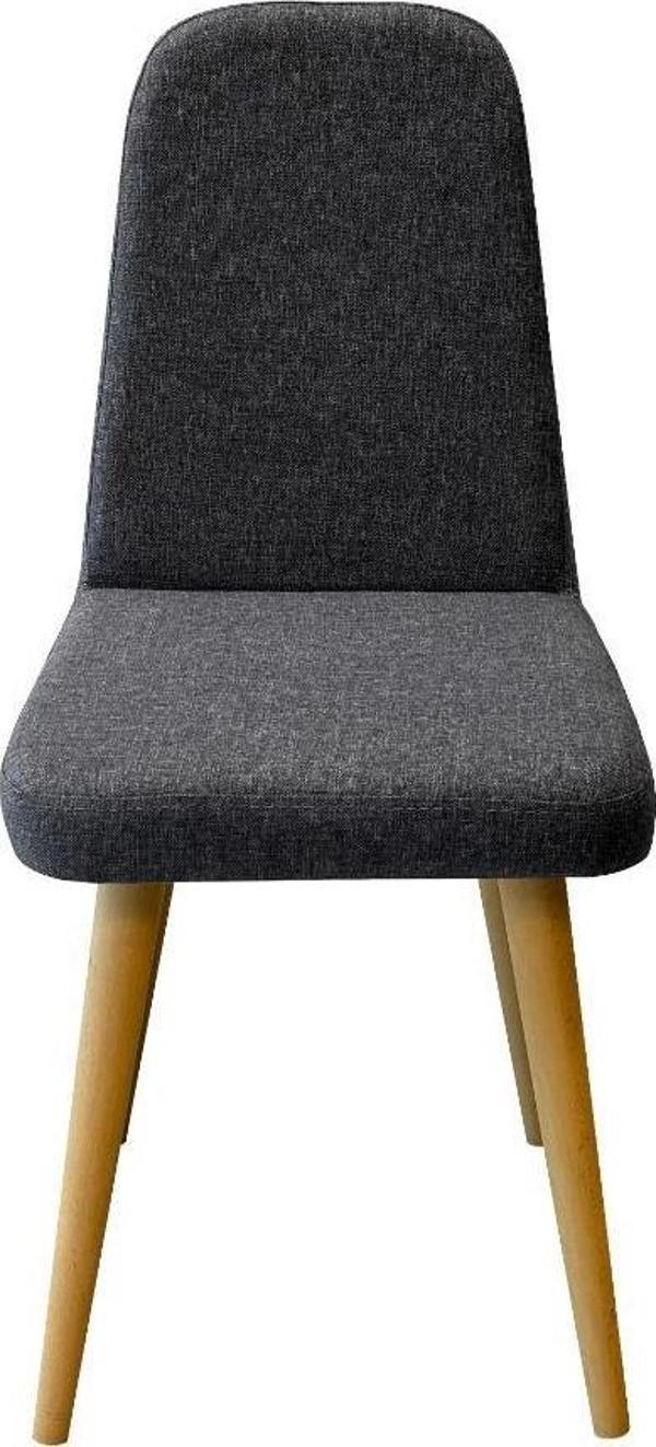 Esyala Saga Mini 2'li Sandalye Karina Meşe Antrasit 1053 - Image 1