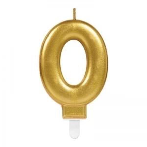 0 Rakam Mum Gold Renk - Image 1