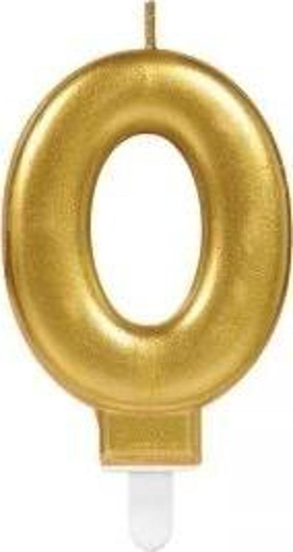 0 Rakam Mum Gold Renk - Image 1