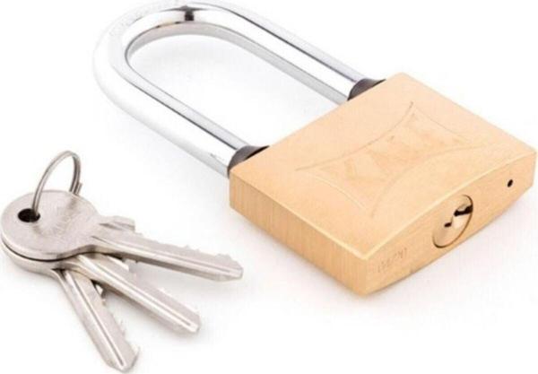 Kale Asma Kilit Sarı 50 Mm Uzun Kanca - Image 1