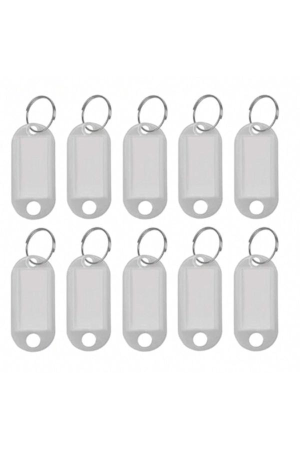 Enka Plastik Anahtarlık Beyaz 100'Lü Paket - Image 1