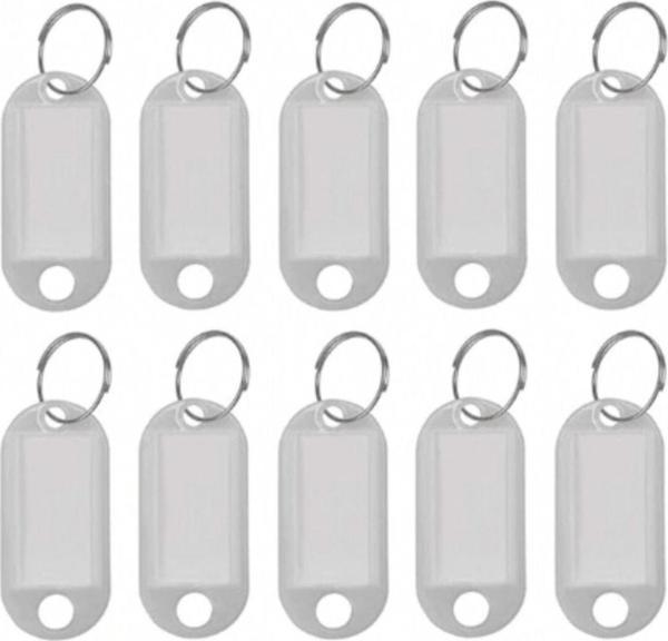 Enka Plastik Anahtarlık Beyaz 100'Lü Paket - Image 1