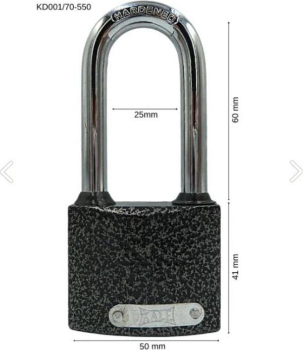 Kale Asma Kilit Döküm 50 Mm Uzun Kanca - Image 1