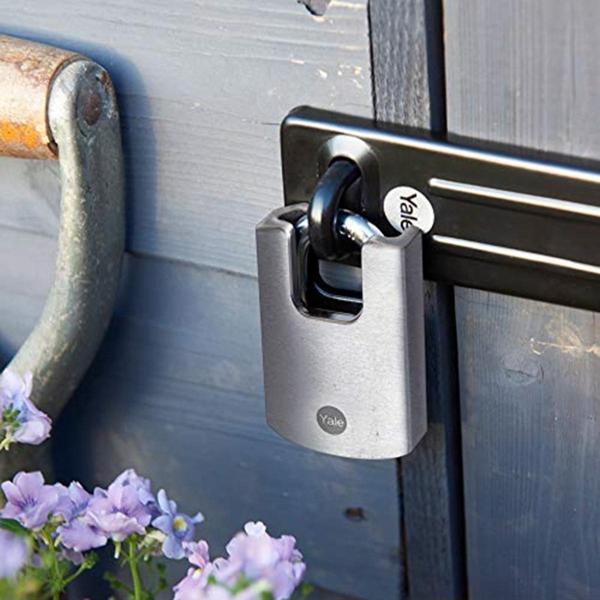 Yale Marka: Y122B/50/123/1 - 50Mm Dmu Muhafazalı Krom Kaplamalı Asma Kilit - Yüksek Korumalı - Boro - Image 1