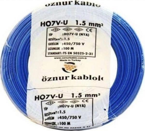 Öznur Kablo Öznur 1,5 Luk Nya Kablo Mavi 25 Mt - Image 1