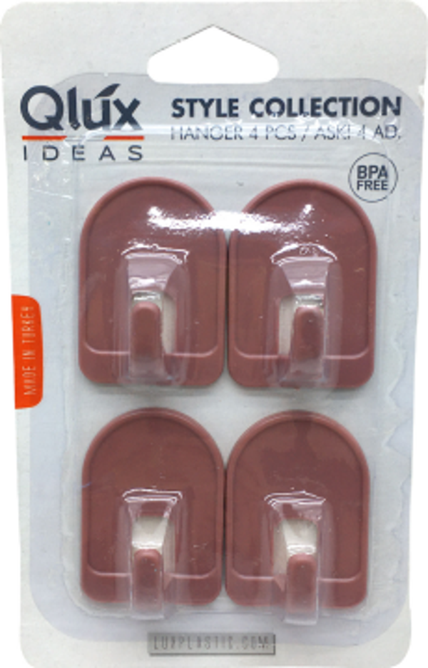 4 ADET  MİRAGE KUBBELİ YAPIŞKAN ASKI (K246) - Image 1