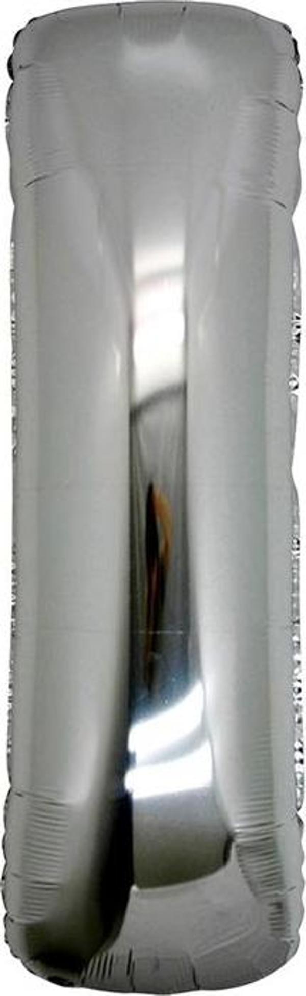 I Harf Folyo Balon Gümüş Renk  40 inç - Image 1