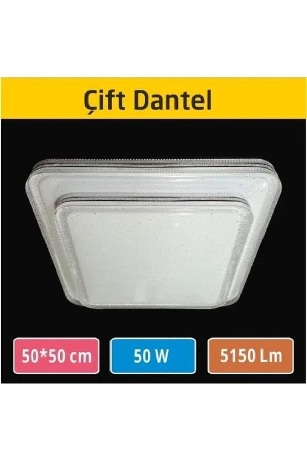 Erbay 50X50 Dekoratif Dantel 54W Sıva Üstü Led Armatür Tavan Armatür - Image 1