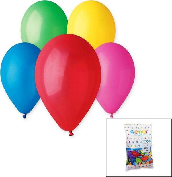 RENKLİ KLASİK BALON 10 İNÇ - 26CM - 100PCS (K246) - Image 1
