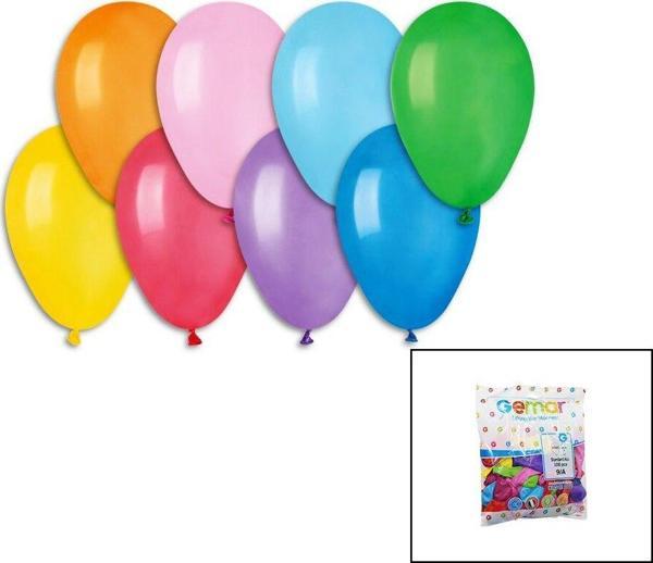 KLASİK RENKLİ BALON 7 İNÇ - 19CM - 100PCS (K246) - Image 1