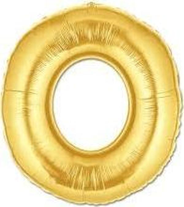 O Harf Folyo Balon Altın Renk  40 inç - Image 1