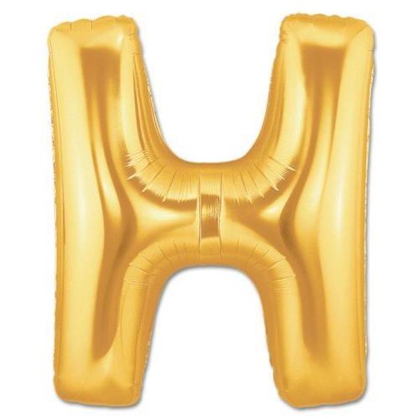 H Harf Folyo Balon Altın Renk  40 inç - Image 1
