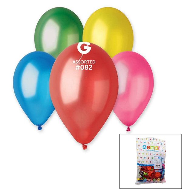 GM-110-82 METALİK - KARIŞIK BALON 11 apos; apos; - 28CM - 100 ADET (81) - Image 1