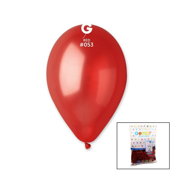 GM-110-53 METALİK - KIRMIZI BALON 11 apos; apos; - 28CM - 100 ADET (81) - Image 1