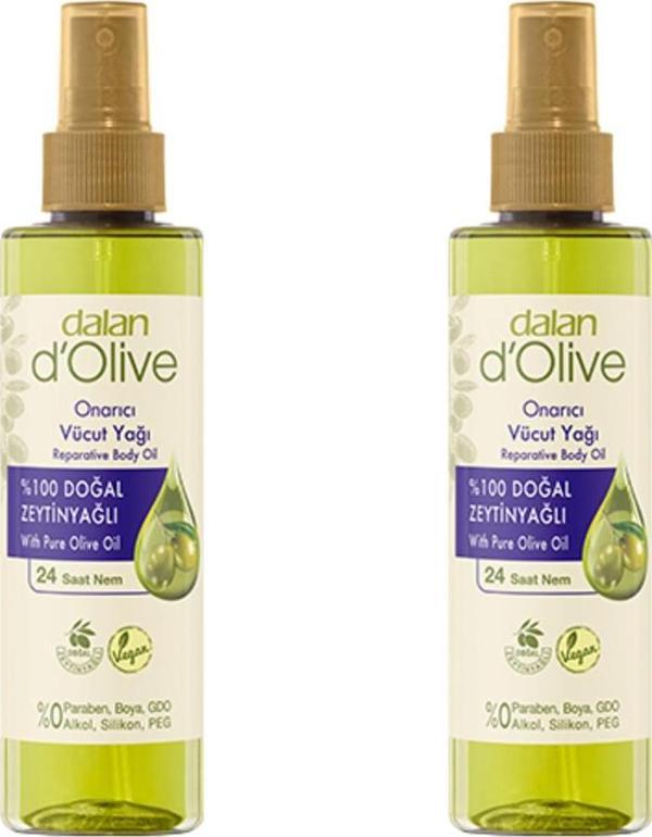 Dalan D'Olive %100 Zeytinyağlı Onarıcı Vücut Yağı 200 Ml X 2 Adet - Image 1