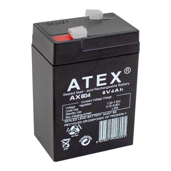 ATEX AX-604 AKÜ 6 VOLT - 4 AMPER IŞILDAK AKÜSÜ (70 X 48 X 101 MM) (81) - Image 1