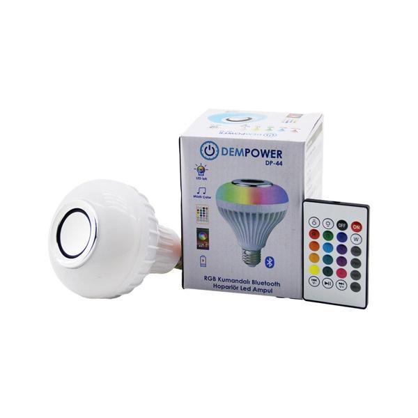 2IN1-KUMANDALI RGB LED AMPUL - BLUETOOTH HOPARLÖR MÜZİK ÇALAR LED-7W - HOPARLÖR-3W (K246) - Image 1