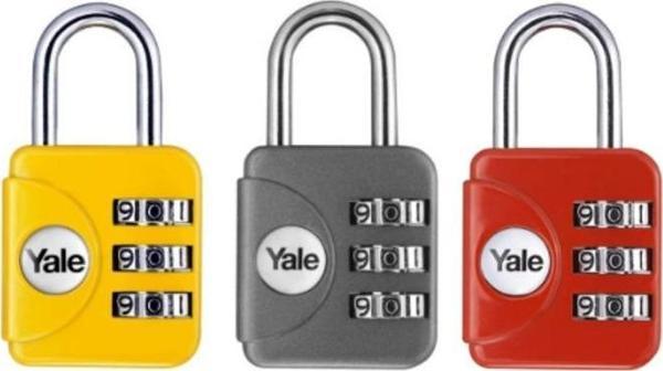 Yale Geniş Tip Mini Şifreli Asma Kilit Gri - Image 1
