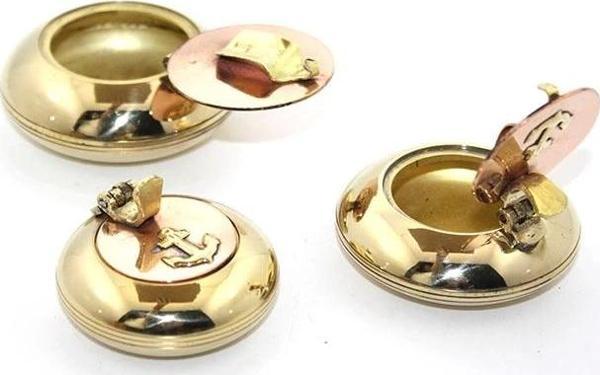 3'lü Pirinç Küllük Seti 4285 - Image 1