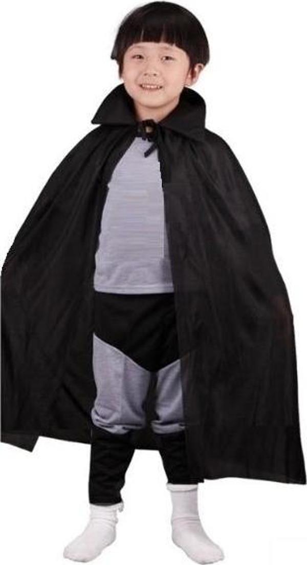 Siyah Renk Yakalı Çocuk Pelerin 90 Cm - Image 1