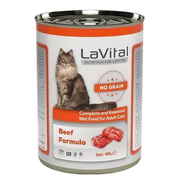 Lavital Adult Tahılsız Biftekli Yetişkin Konserve Kedi Maması 400 Gr - Image 1