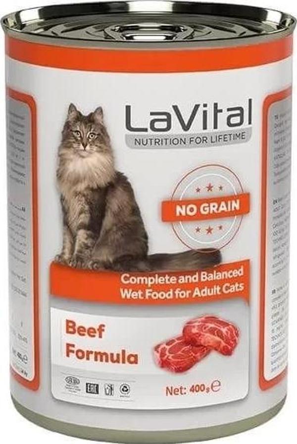 Lavital Adult Tahılsız Biftekli Yetişkin Konserve Kedi Maması 400 Gr - Image 1