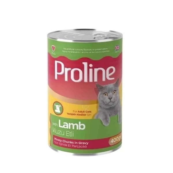 Proline Sos İçinde Et Parçacıklı Kuzu Etli Yetişkin Konserve Kedi Maması 400 Gr - Image 1