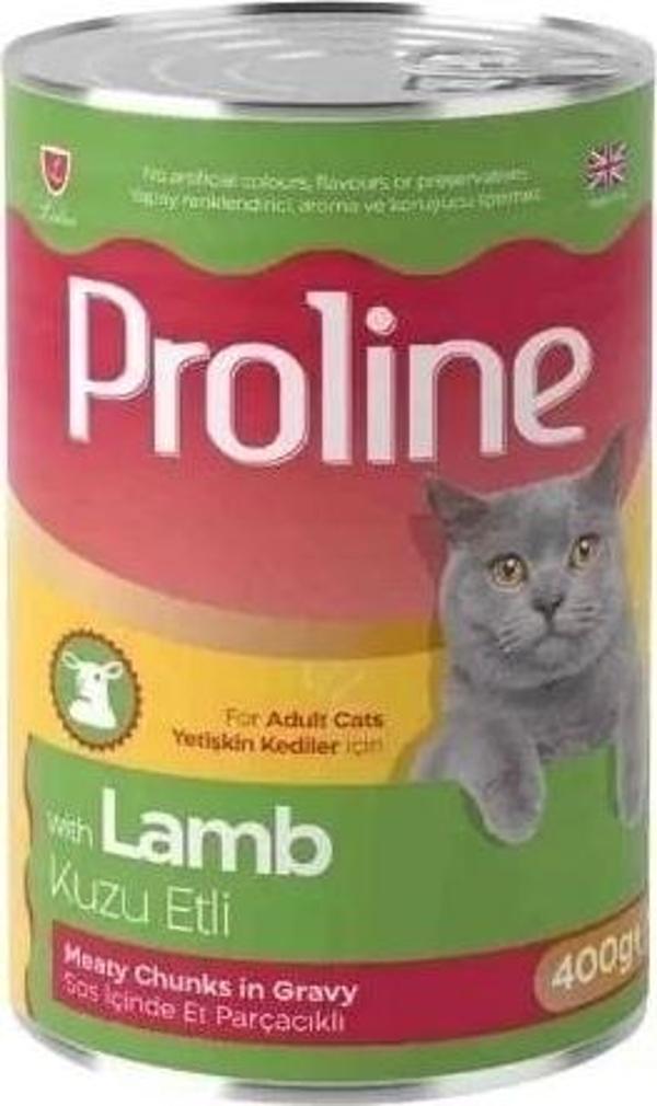 Proline Sos İçinde Et Parçacıklı Kuzu Etli Yetişkin Konserve Kedi Maması 400 Gr - Image 1