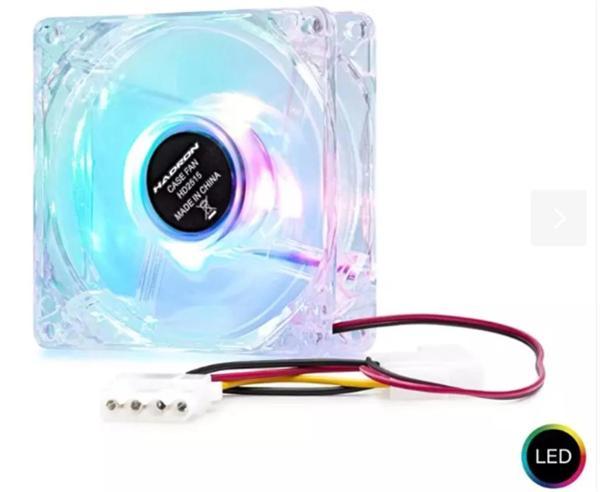 Hadron Hdx1516 8Cm Kasa Fanı 4Pin Led Transparent - Image 1