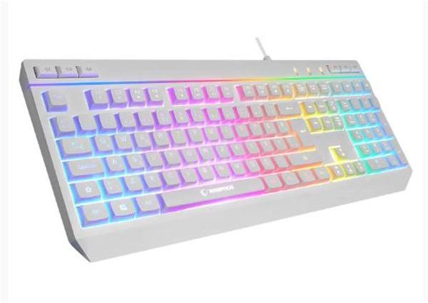 Rampage KM-R57  Beyaz RGB Aydınlatmalı Q Oyuncu Multmedia Klavye ve 12800 DPI Mouse Gaming Set - Image 1