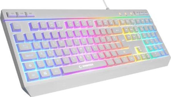 Rampage KM-R57  Beyaz RGB Aydınlatmalı Q Oyuncu Multmedia Klavye ve 12800 DPI Mouse Gaming Set - Image 1