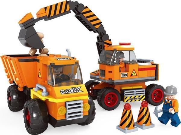 Ausini 317 Parça Kamyon ve Kepçeli İnşaat Set - Image 1