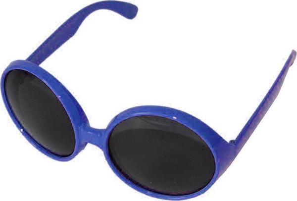 Yuvarlak Yeşilçam 80 Li 90 Lı Yıllar Parti Gözlüğü Retro Mavi Renk - Image 1