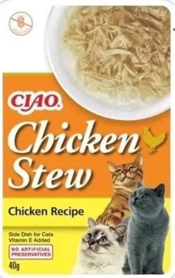 Inaba Ciao Chicken Stew Tavuk Güveçli Pate Yetişkin Konserve Kedi Maması 40 Gr - Image 1