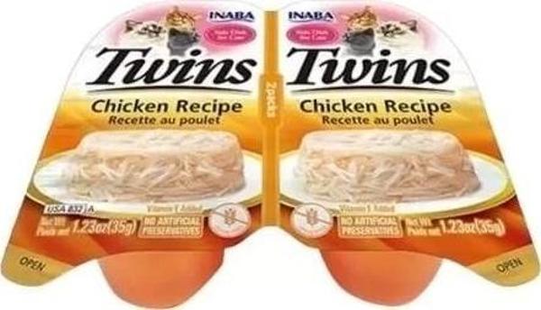 Inaba Twins Jöle İçinde Tavuklu Yetişkin Konserve Kedi Maması 35 Gr 2 Adet - Image 1