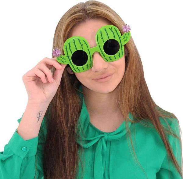 Kaktüs Temalı Hawaii Yaz Partisi Gözlüğü 8.5x18.5 Cm - Image 1