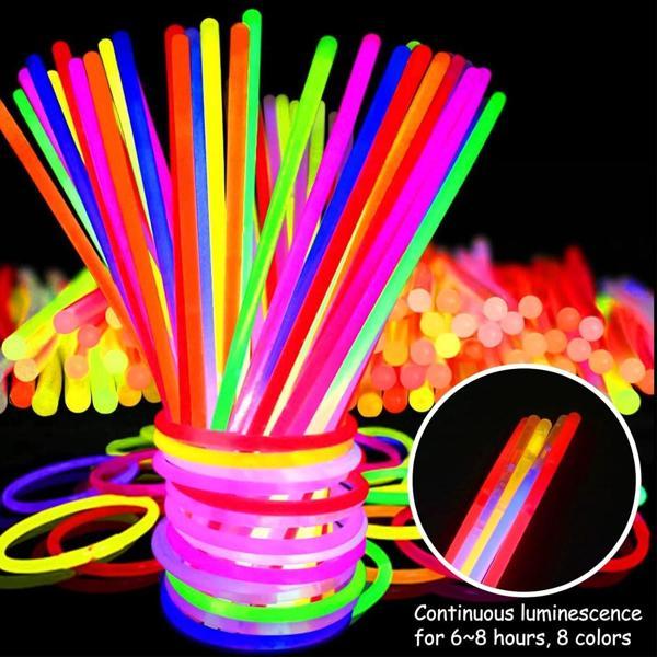 Karanlıkta Yanan Parlayan Fosforlu Glow Çubuk Bileklik 50 Adet - Image 1