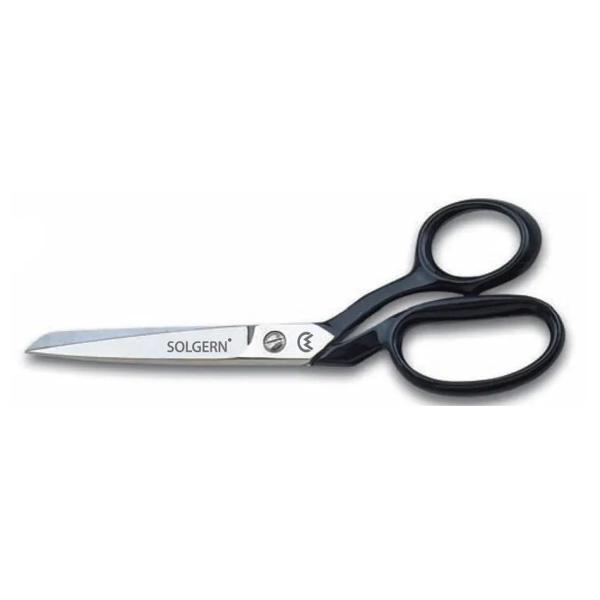 232-9 Tekstil / Yatık Regula Makası No: 9 İnç / 22,86 Cm - Nikel Kaplama, Siyah Saplı - Image 1