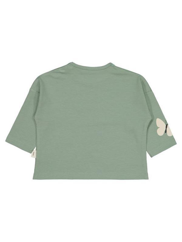 Cvl-60 Civil Baby Küçük Kelebekler Baskılı 6-18 Ay Sweatshirt - Yeşil18-24 Ay - Image 1