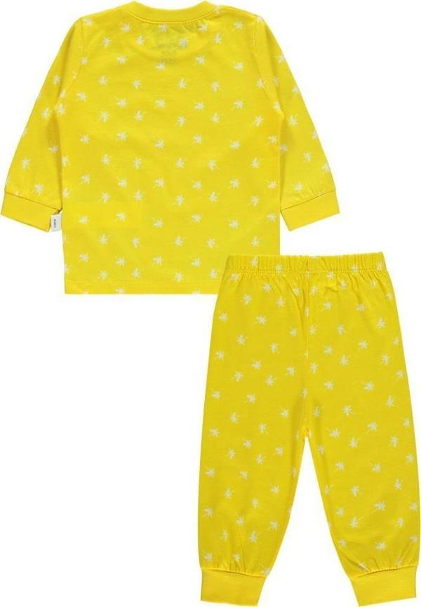 Civil Baby Palmiye Emprime 6-18 Ay Erkek Pijama Takım - Sarı12-18 Ay - Image 1